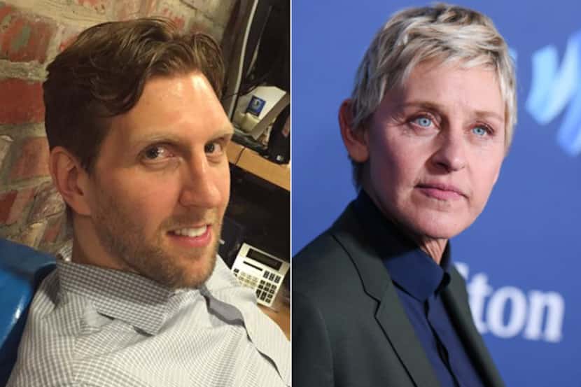 Does Dirk Nowitzki (left) look like Ellen DeGeneres (right) with his new haircut? The Dallas...