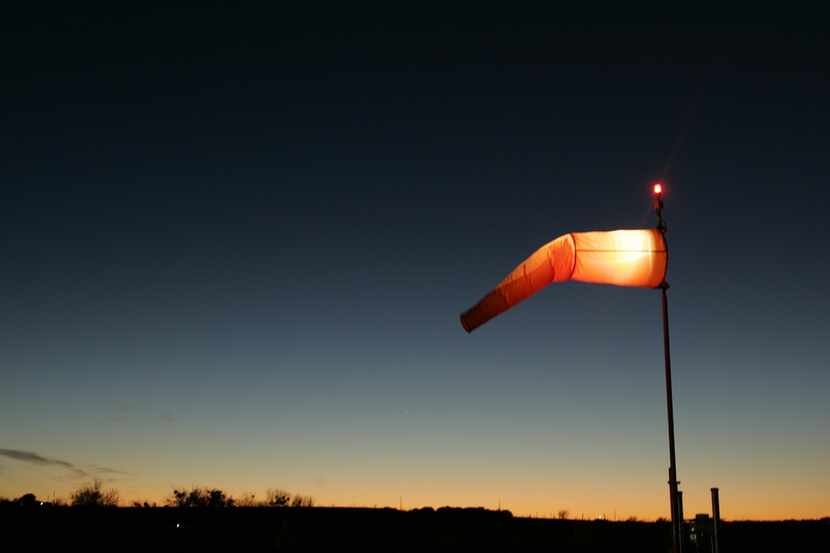 The windsock at the Granbury airport (2006). After learning his city-owned airport received...