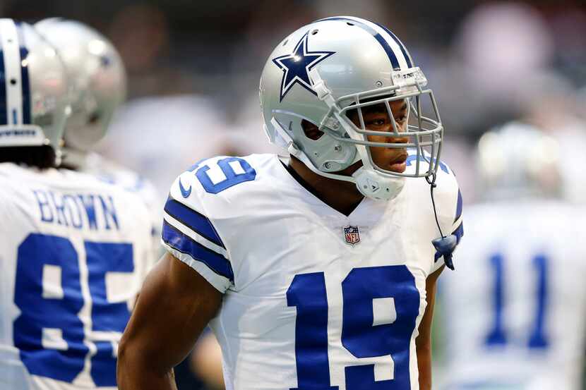 Dallas Cowboys wide receiver Amari Cooper (19) before a game against the Atlanta Falcons at...