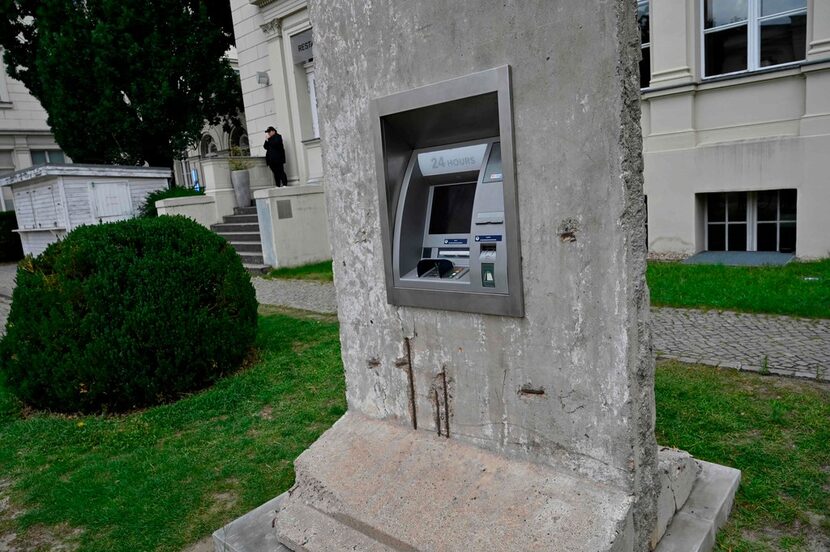 The artwork Statue of liberty by artist duo Elmgreen and Dragset (Michael Elmgreen from...