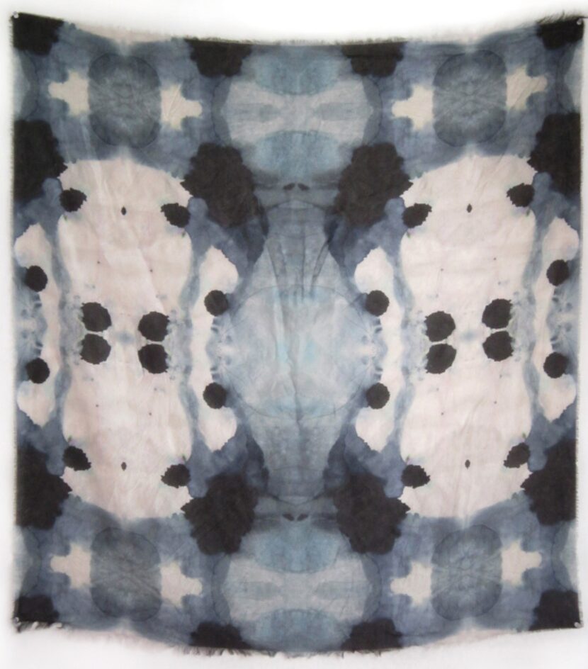 A shibori scarf produced by Eskayel