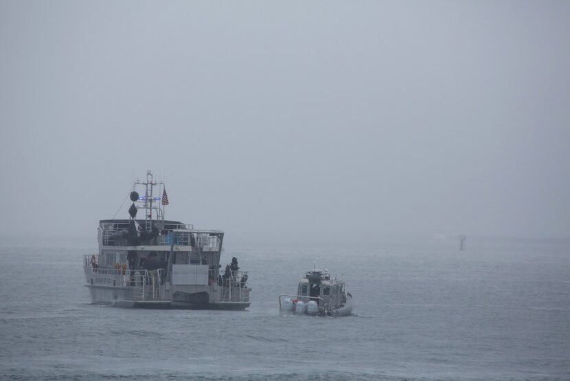 A rescue boat in Los Angeles