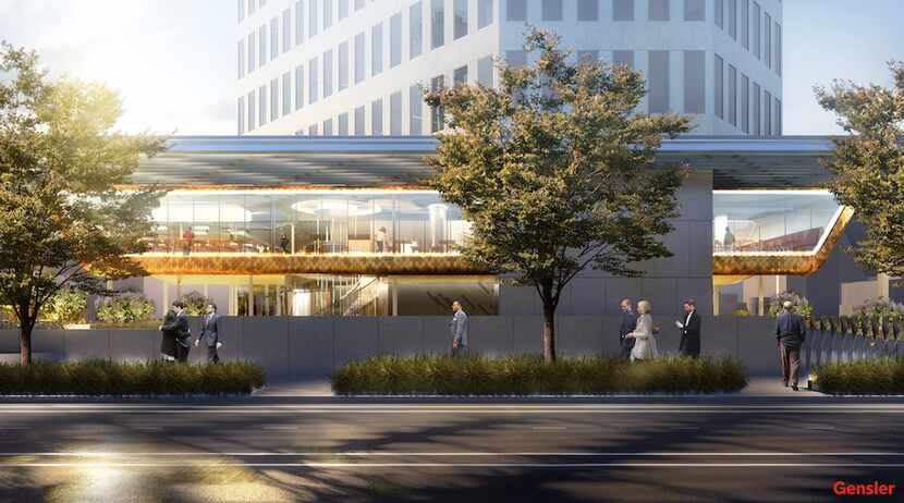  New construction on the lower floors at 400 Record will create a restaurant. (Gensler)