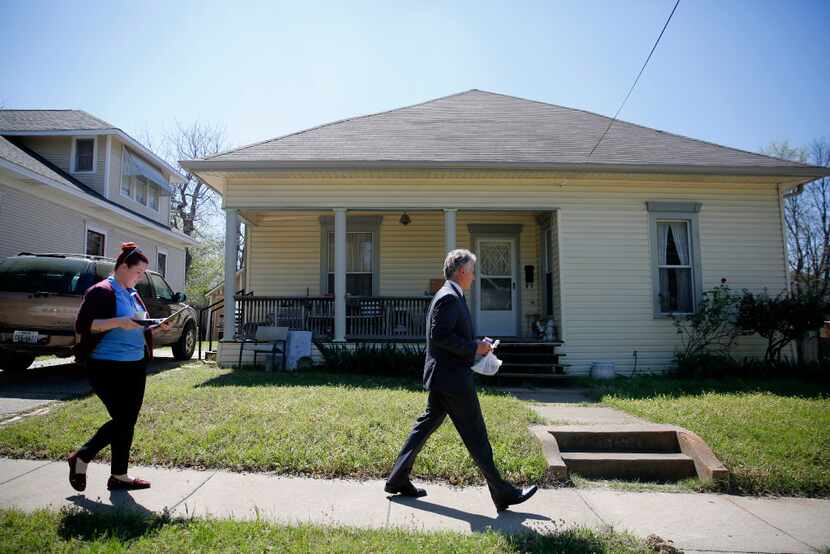 McKinney Mayor Brian Loughmiller and Christina Doyle, communications for Meals on Wheels of...