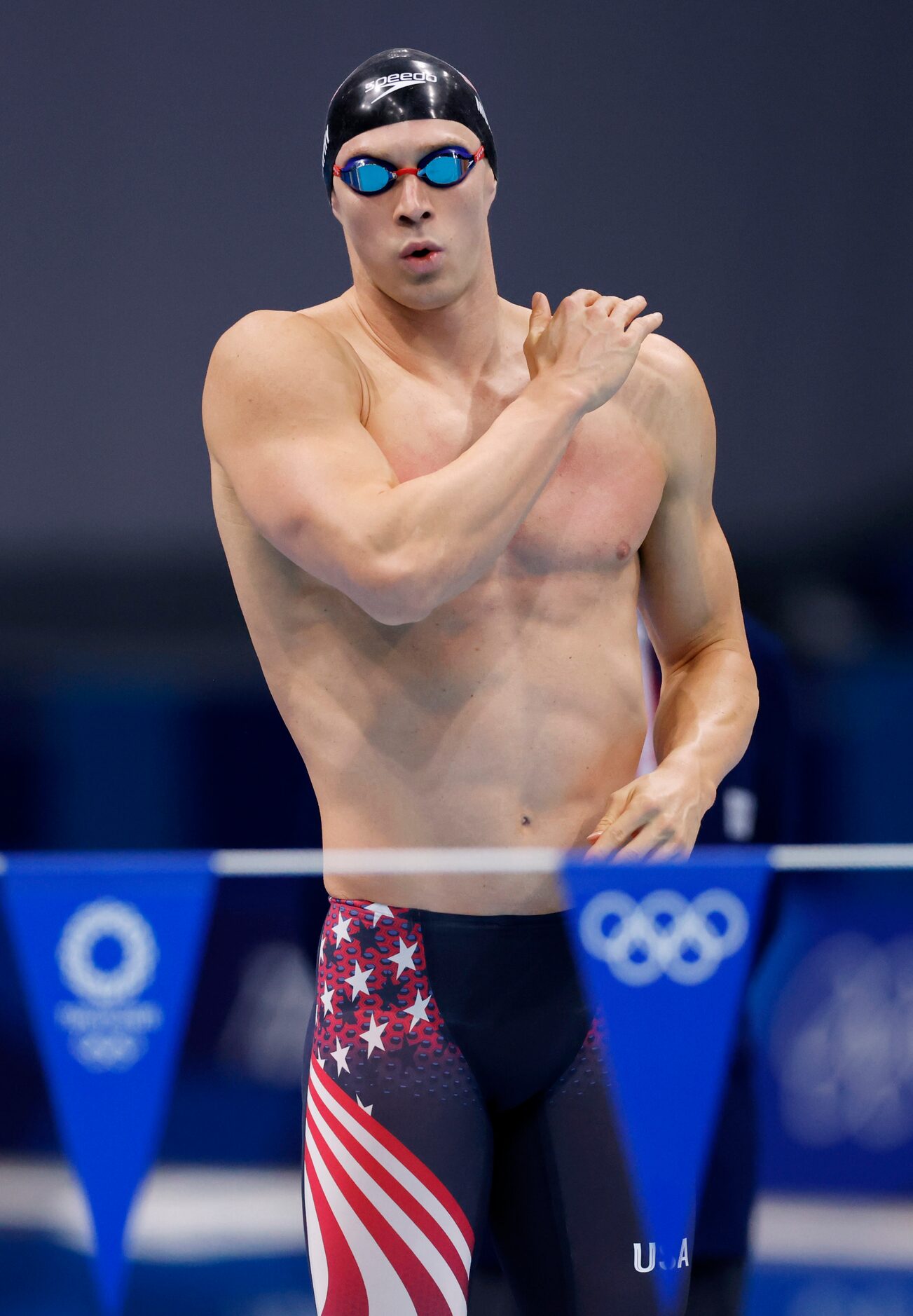 USA’s Ryan Murphy prepares to compete in the men’s 100 meter backstroke final during the...