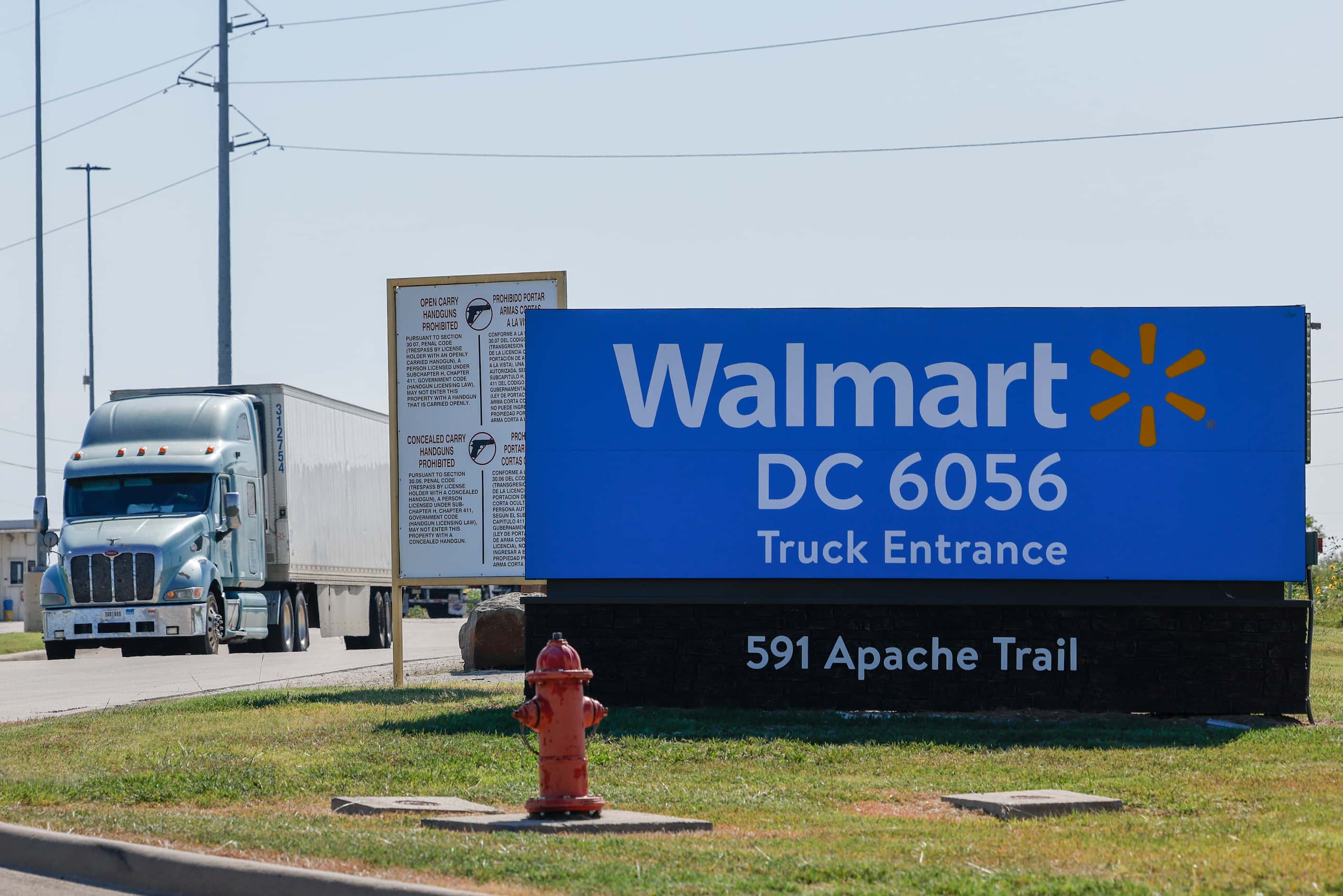 An entrance to the Walmart distribution center in Terrell.