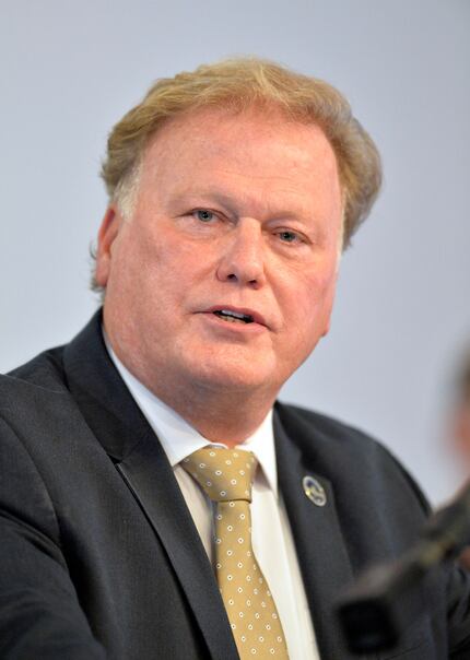 Kentucky State Rep., Republican Dan Johnson addresses the public from his church on Tuesday,...
