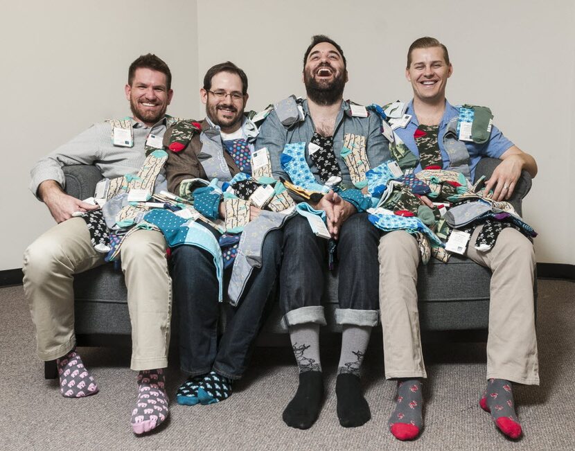 From left:  Tom Browning, Matt McClard, Bryan DeLuca and Kelly Largent started Foot Cardigan...