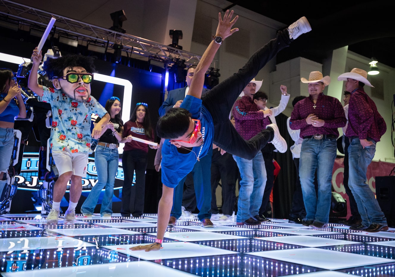 Dancer Rene Garcia, 20, of Santiago DJ's, performs during this year's Quinceañera Magazine...