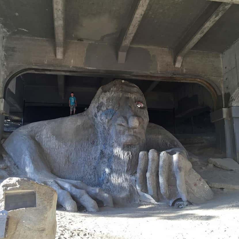 
The Fremont Troll is among the public art at the Center of the Universe.
