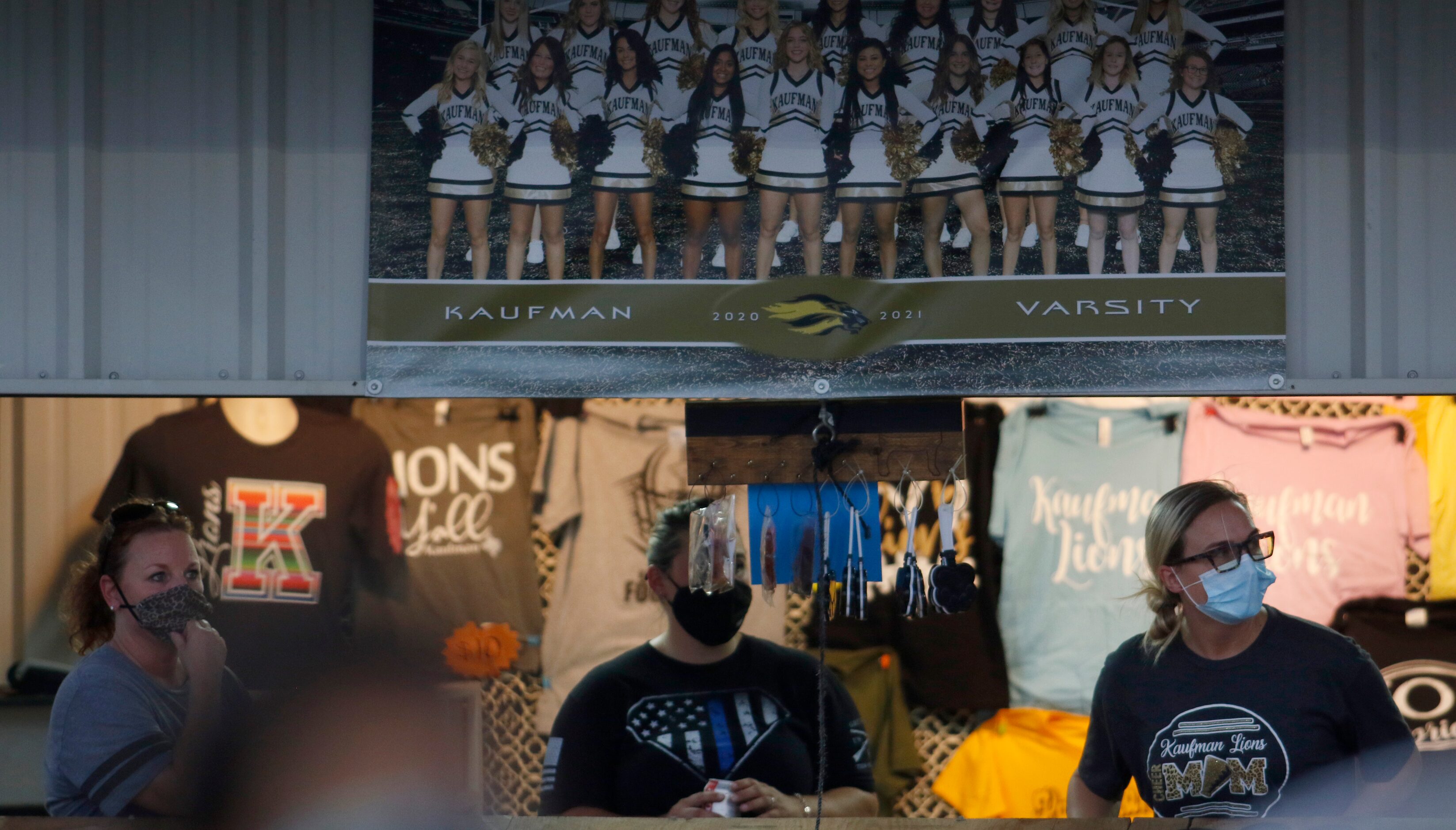 A trio of concession stand workers experience the calm before the storm moments before...