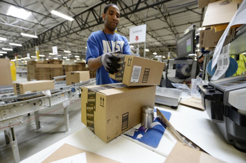 Consumer spending, such as on items shipped by Amazon’s fulfillment center, is expected to...