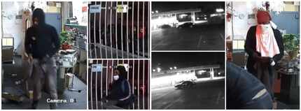 Police on Thursday released surveillance video images of four suspects and their vehicles...