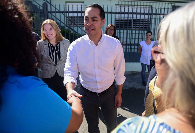 Julian Castro greeted residents in Playita, one of the poorest and most affected communities...