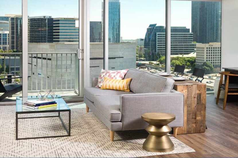 SkyHouse Dallas is among the newer, high-end apartment buildings that boosted the average...