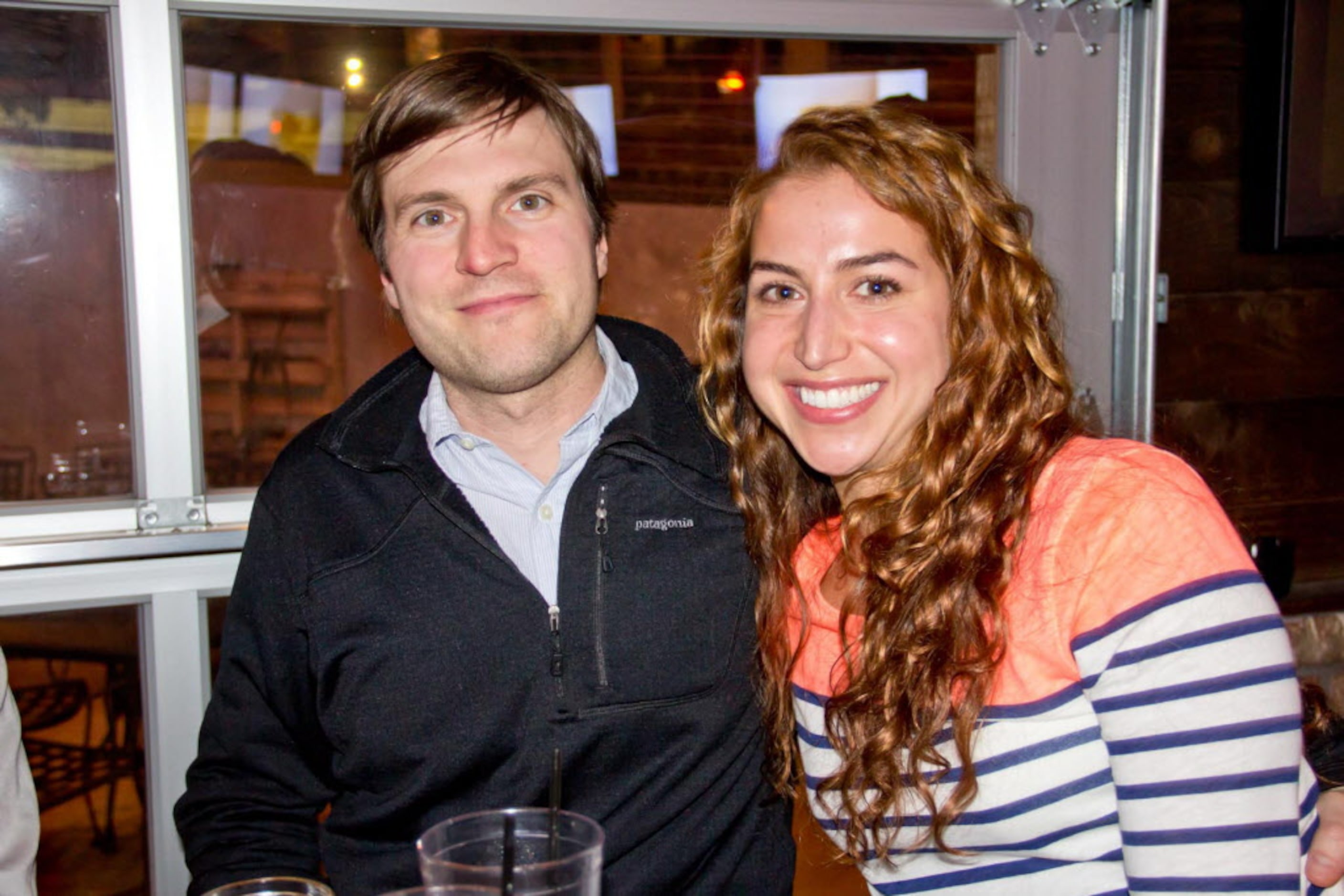 Grant Gish and Deena Gish gather with friends for the Cowboy game watching party at Nodding...