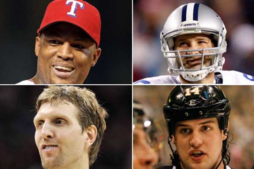 A collage of the best players on Dallas teams, including (clockwise from top left) Adrian...