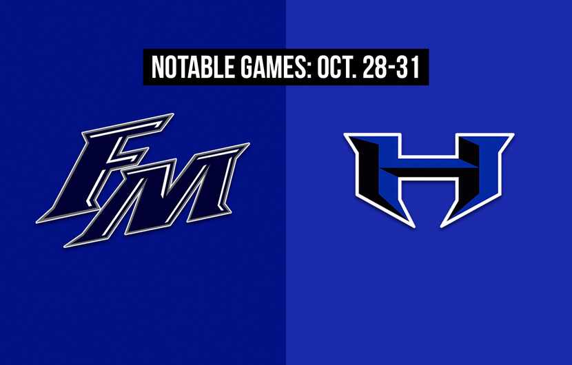 Notable games for the week of Oct. 28-31 of the 2020 season: Flower Mound vs. Hebron.