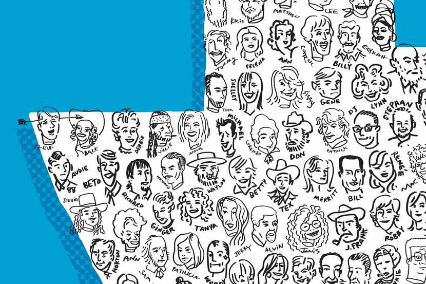 Dallas illustrator and artist Rob Wilson created the "Texas Heads of State" illustration...