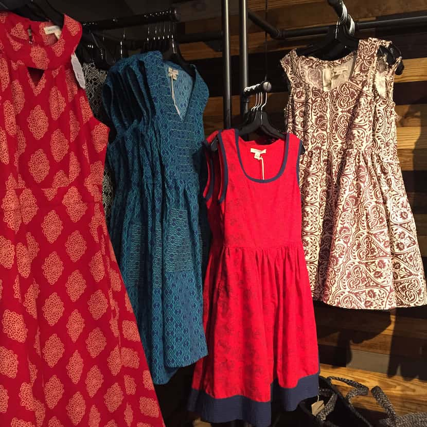 Dresses from Mata Traders are woven in India and printed with wood blocks to create...