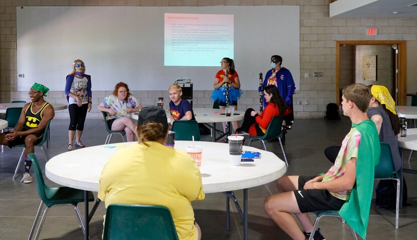 Staff members undergo more training at Camp Carter. “This is not going to be a ‘summer as...