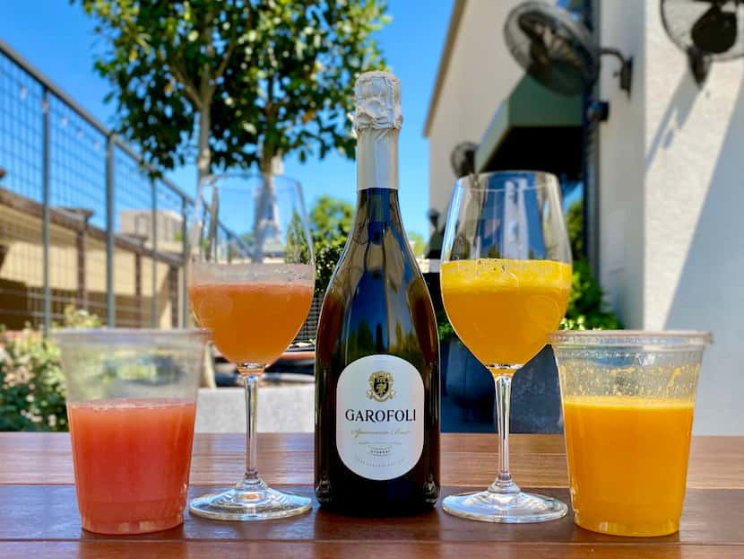 Il Bracco offers mimosa kits with Garofoli Brut and fresh squeezed orange or grapefruit...