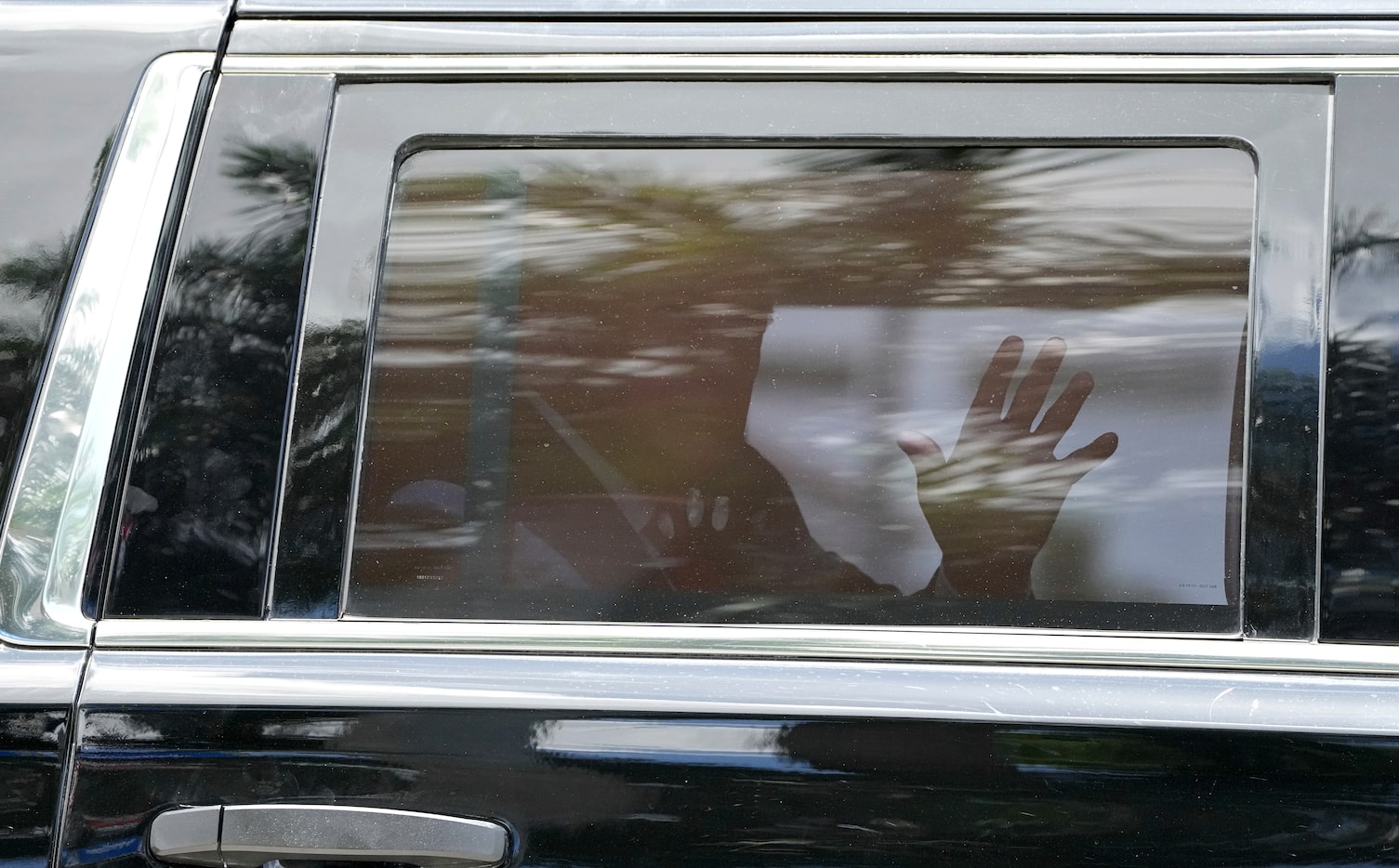 Former President Donald Trump leaves his Trump National Doral resort, Tuesday, June 13, 2023...