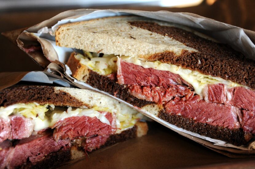 The Ruben at Goodfriend Package features Beeman Ranch corned beef, house-made sauerkraut,...