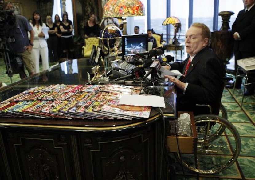 Hustler magazine magnate Larry Flynt spoke at a news conference in July 2007 in Beverly...