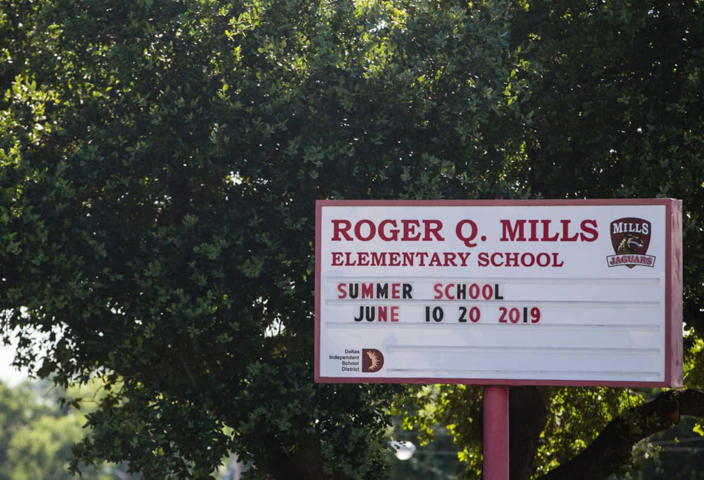 Roger Q. Mills Elementary School is seen Thursday, June 13, 2019 in Dallas. The Dallas ISD...