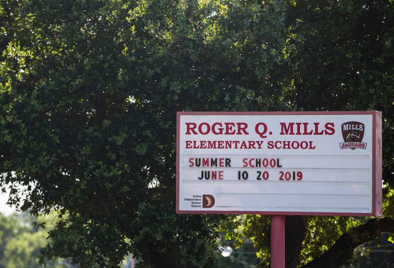 Roger Q. Mills Elementary School is seen Thursday, June 13, 2019 in Dallas. The Dallas ISD...