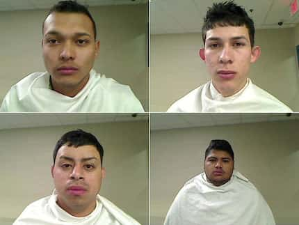 Suspects in the April 6 shooting death of Henry Fabian Villatoro (clockwise from top left)...