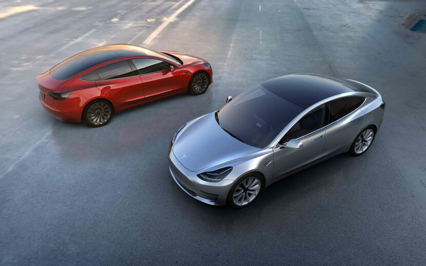 A handout photo provided on April 1, 2016 by Tesla Motors shows the car manufacturer's new...