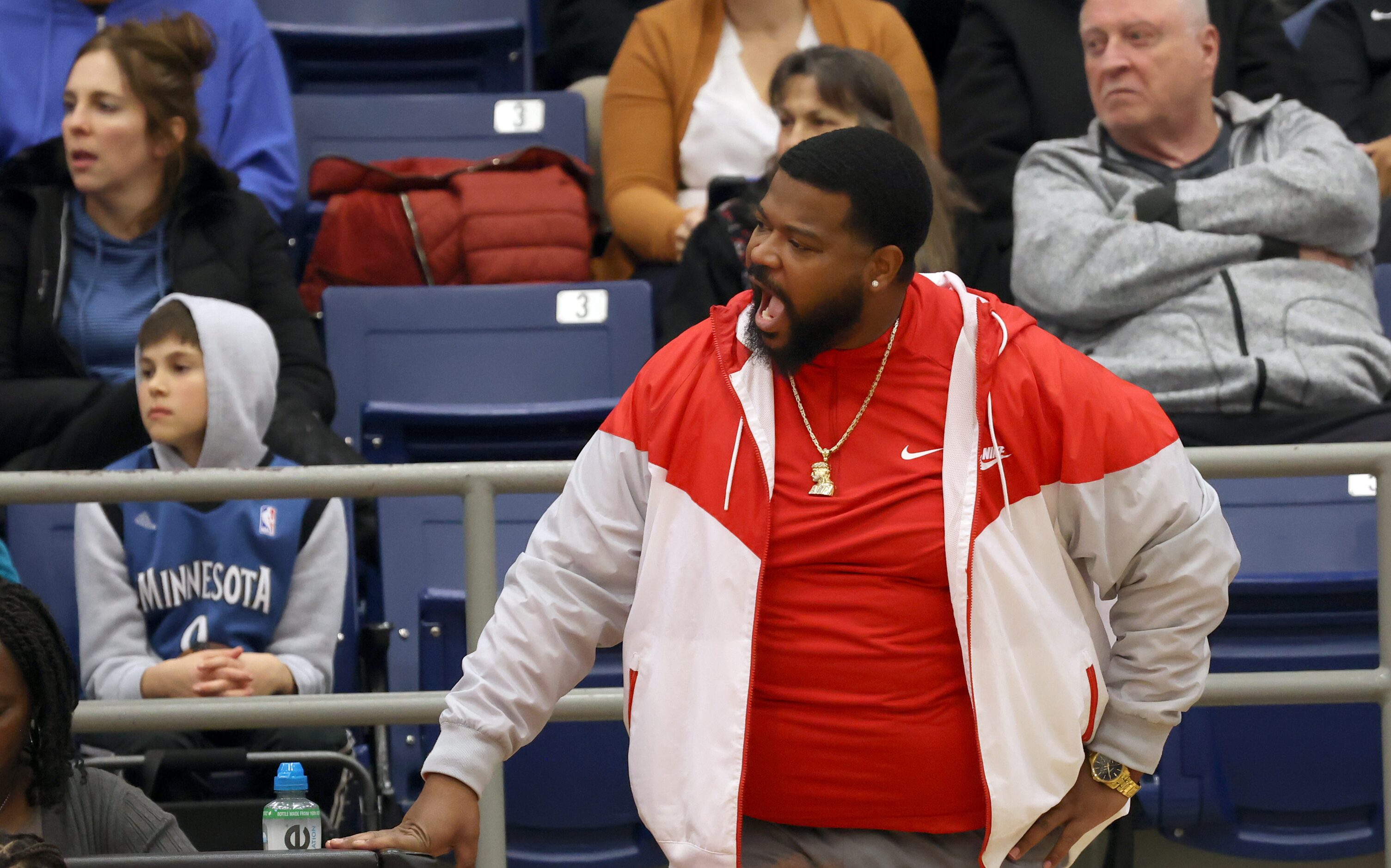 Duncanville head coach Neiman Ford  reacts to the outcome of a play during second half...