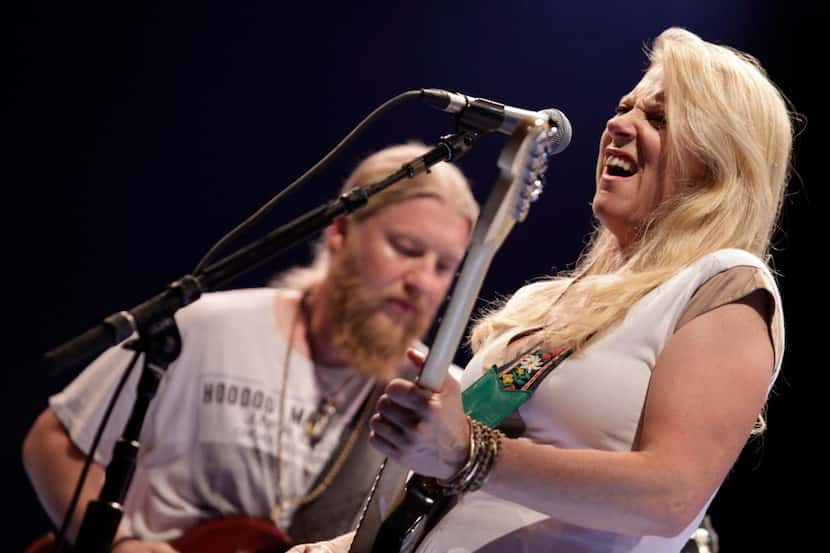 The Tedeschi Trucks band performs at Gexa Energy Pavillion in Dallas, TX, on Jul. 11, 2015.