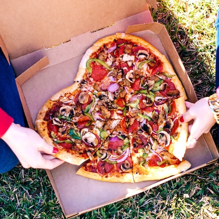 Rotolo's Pizzeria is one of several companies selling heart-shaped pizza.