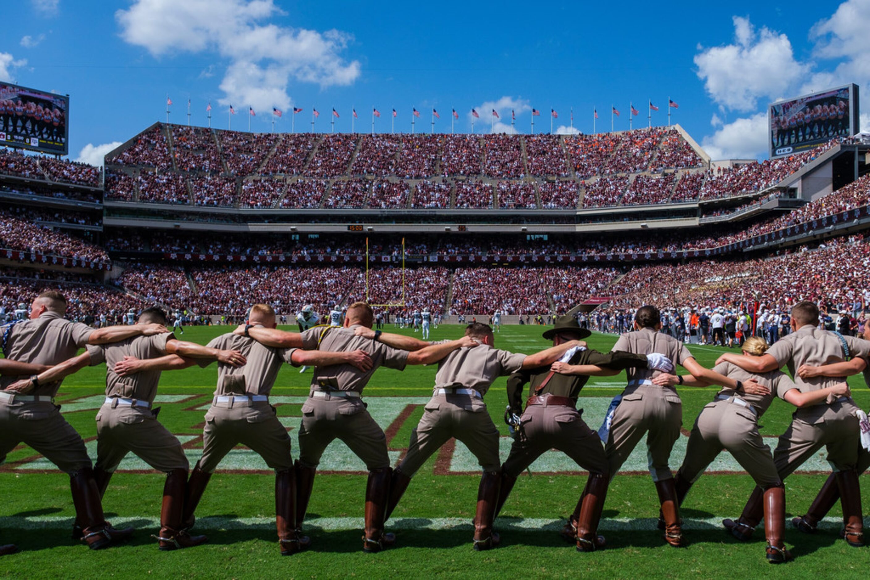 The stadium prepares for the opening kickoff as Texas A&M faces Auburn in an NCAA football...