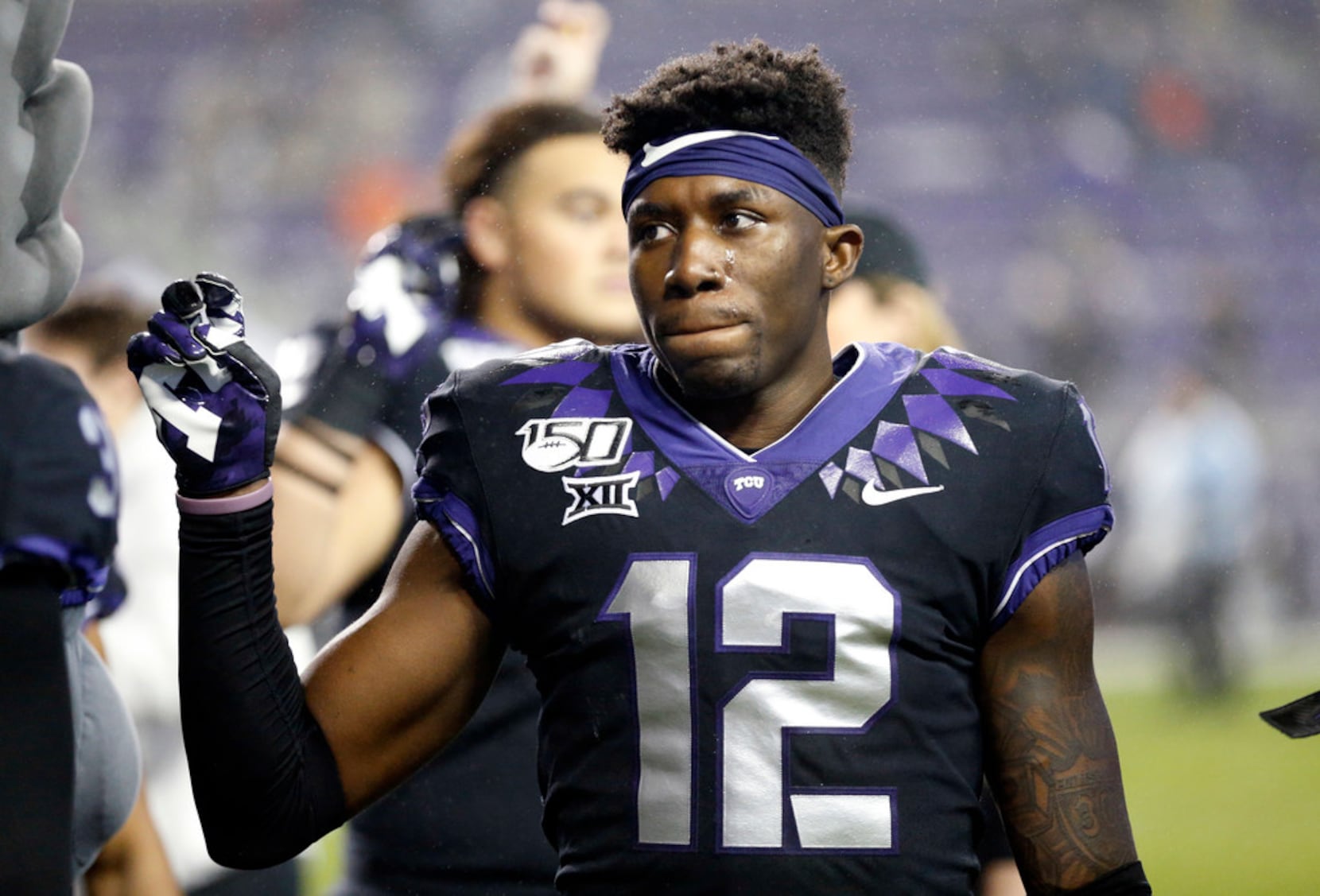 Minnesota Vikings cornerback Jeff Gladney (20) lines up against