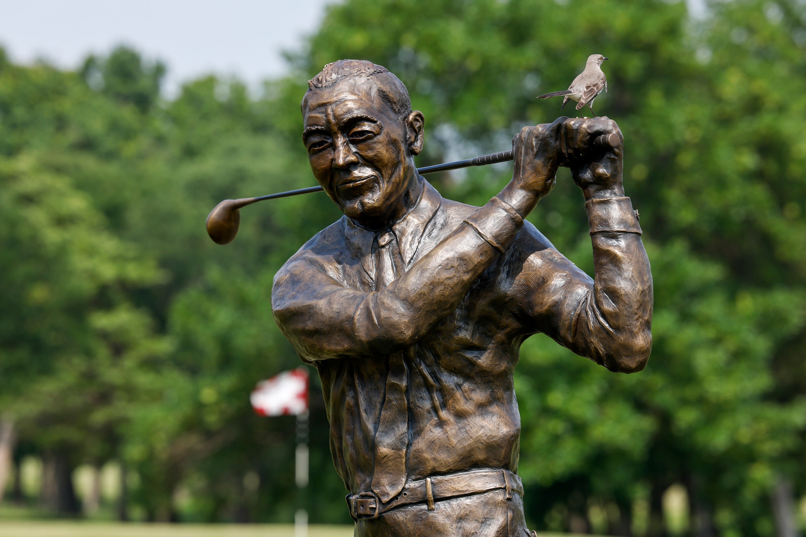 A statue of Walter Hagen pictured at Cedar Crest Golf Course on Wednesday, May 24, 2023, in...