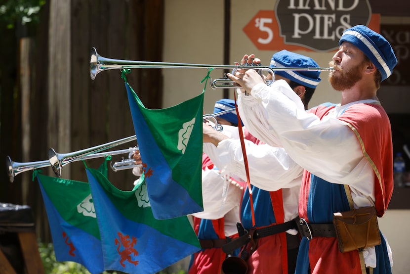 Parade leading the Royal Wedding of King Henry VIII and Queen Catherine Parr arrives at...