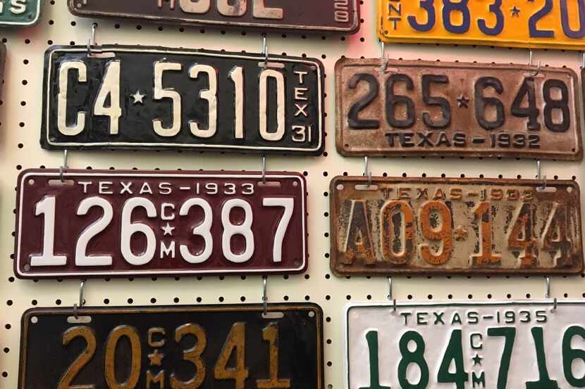 Former state Rep. Joe Pickett, D-El Paso, had nearly 160 vintage Texas license plates on the...