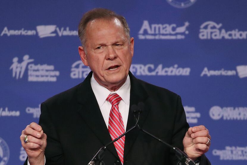 Roy Moore, GOP Senate candidate and former chief justice on the Alabama Supreme Court speaks...