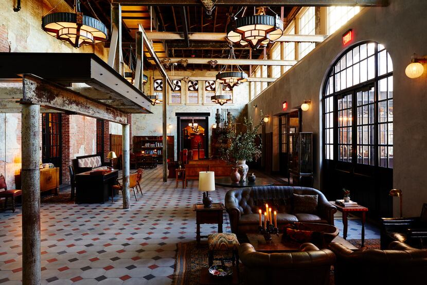The Hotel Emma's repurposing of a historic 1880s brewery adds to its ambience. The...