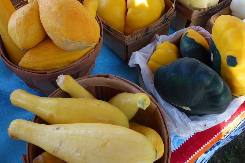 La Esperanza Farm from Nevada, Texas, grows a wide variety of squash and sells at the...