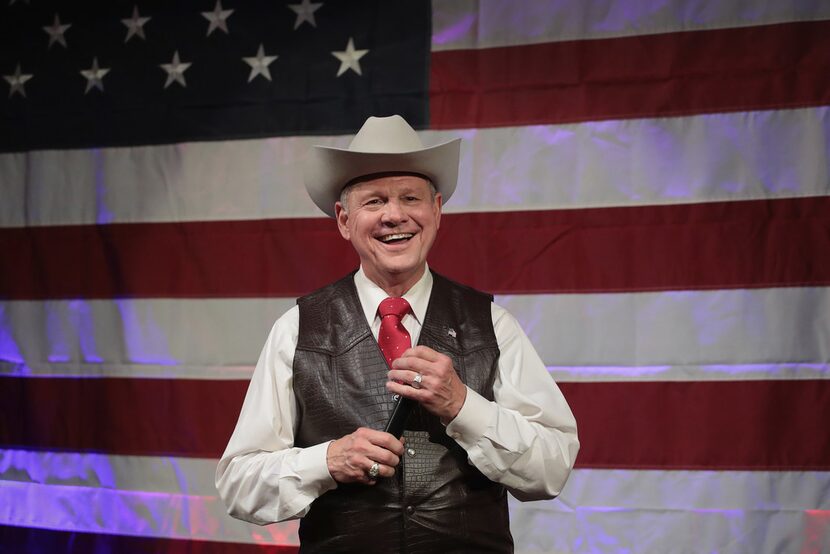 Senate candidate Roy Moore spoke at a rally last month in Fairhope, Ala.