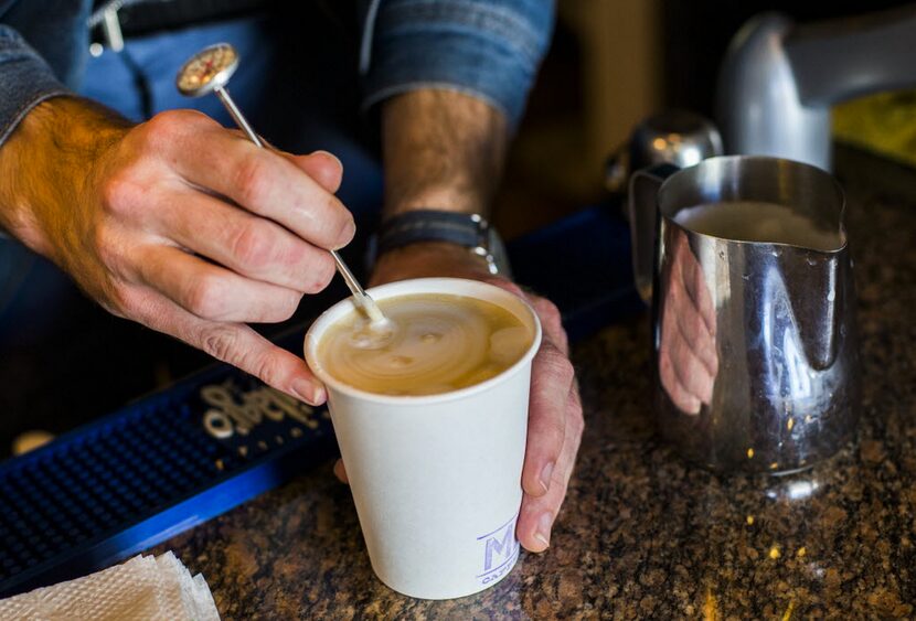 A barista at Method Coffee makes a bear in the foam of this latte. In the spirit of fall,...