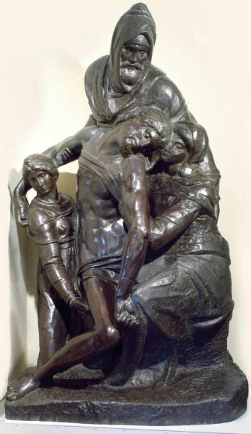 A bronze casting after Michelangelo's Florentine "Pieta," on display at the Museum of...