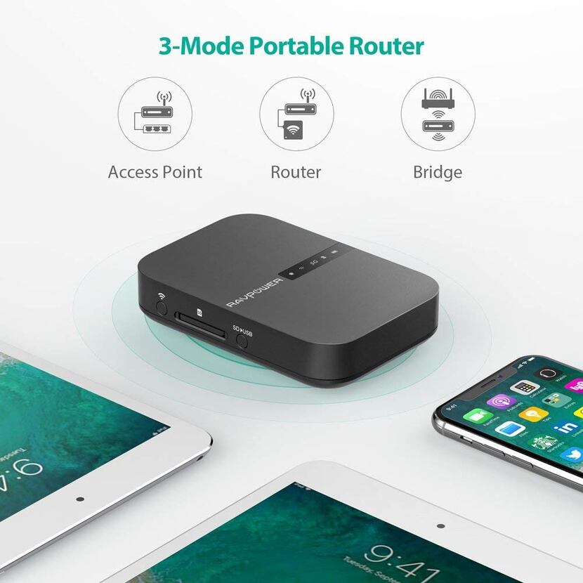 The Ravpower Filehub can wirelessly transfer files, photos and videos to and from your devices.