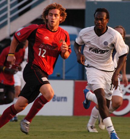 Jordan Stone #12 plays for the Dallas Burn against Colorado Rapids.