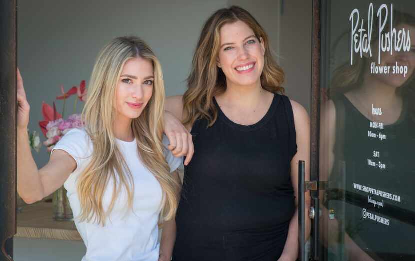 Ali Pickens (left) and Giselle Ruggeberg run a gift shop called Jade & Clover in addition to...